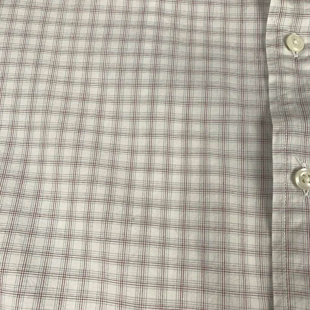 Polo‎ Jeans Co Ralph Lauren Mens Medium Plaid Short Sleeve Button Down Shirt Red